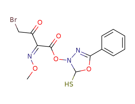 2-mercapto-5-phenyl-1,3,4-oxadiazolyl-(Z)-4-bromo-2-methoxyimino-3-oxo-butyrate