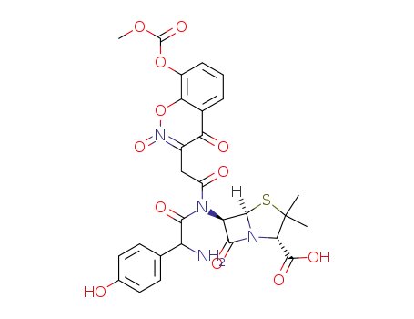 N-[(8-methoxycarbonyloxy-2,4-dioxobenzoxazin-3-yl)-acetyl]-amoxicillin