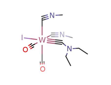 cis-I(CO)2(CH3NC)2W.tplbond.CNEt2