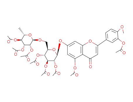 3',5-diacetoxy-7-[hexa-O-acetyl-(6-O-α-L-rhamnopyranosyl-β-D-glucopyranosyl)oxy]-4'-methoxyflavone