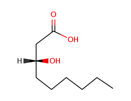 Molecular Structure of 33796-87-1 ([R,(-)]-3-Hydroxynonanoic acid)