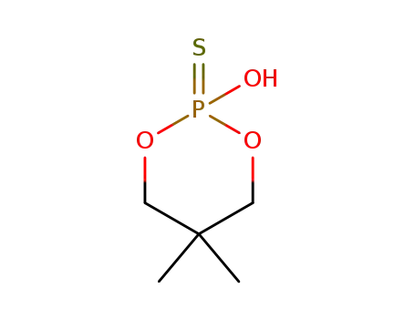 Molecular Structure of 45734-11-0 (5,5-dimethyl-1,3,2-dioxaphosphinan-2-ol 2-sulfide)