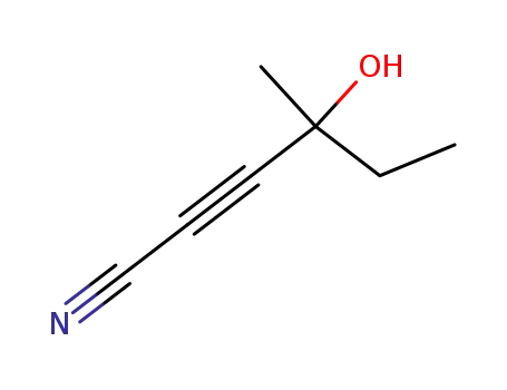 Molecular Structure of 32837-88-0 (2-Hexynenitrile, 4-hydroxy-4-methyl-)