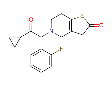 Molecular Structure of 951380-42-0 (5-[2-Cyclopropyl-1-(2-fluorophenyl)-2-oxoethyl]-4,5,6,7-tetrahydrothieno[3,2-c]pyridin-2(3H)-one)