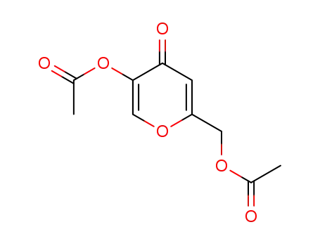 Molecular Structure of 26209-93-8 (6-[(acetyloxy)methyl]-4-oxo-4H-pyran-3-yl acetate)