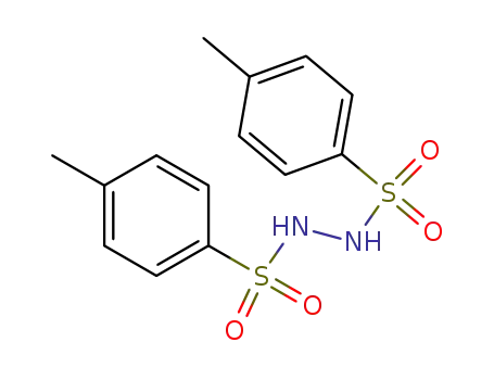 Molecular Structure of 14062-05-6 (1,2-Bis(p-tolylsulfonyl)hydrazine,  N,Nμ-Ditosylhydrazine,  4-Methylbenzenesulfonic  acid  2-[(4-methylphenyl)sulfonyl]hydrazide)
