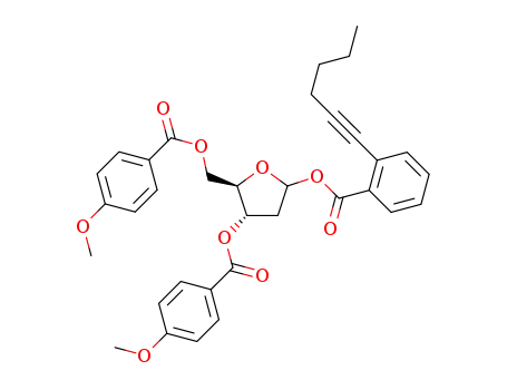 3,5-di-O-p-methoxybenzoyl-2-deoxy-D-ribofuranosyl ortho-hexynylbenzoate