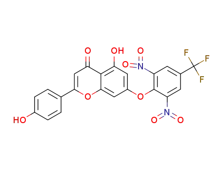 7-(2,6-dinitro-4-(trifluoromethyl)phenoxy)-5-hydroxy-2-(4-hydroxyphenyl)-4H-chromen-4-one