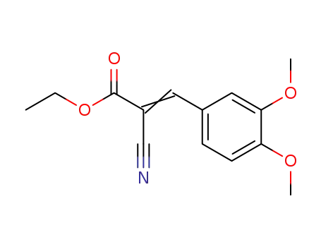 Molecular Structure of 2286-55-7 (ethyl 2-cyano-3-(3,4-dimethoxyphenyl)prop-2-enoate)
