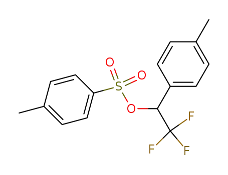 Molecular Structure of 84877-44-1 (2,2,2-trifluoro-1-(4-methylphenyl)ethyl 4-methylbenzenesulfonate)