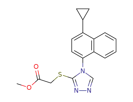 2-[[4-(4-cyclopropyl-1-naphthalenyl)-4H-1,2,4-triazol-3-yl]thio]-, methyl ester