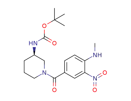 1,1-dimethylethyl ((3R)-1-{[4-(methylamino)-3-nitrophenyl]carbonyl}-3-piperidinyl)carbamate