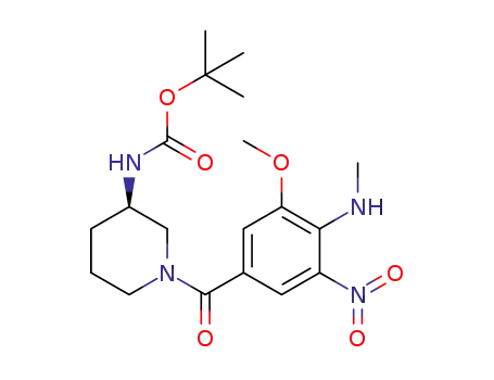 (R)-(1-(3-methoxy-4-(methylamino)-5-nitrobenzoyl)piperidin-3-yl)carbamic acid tert-butyl ester