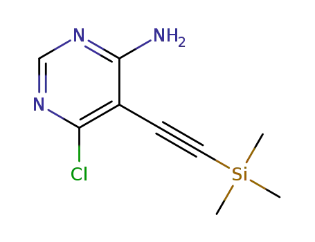 6-chloro-5-((trimethylsilyl)ethynyl)pyrimidin-4-amine