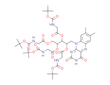 tert-butoxycarbonylaminoacetic acid 2,3,4-tris-(2-tert-butoxycarbonylamino-acetoxy)-5-(7,8-dimethyl-2,4-dioxo-3,4-dihydro-2H-benzo[g]pteridin-10-yl)-pentyl ester