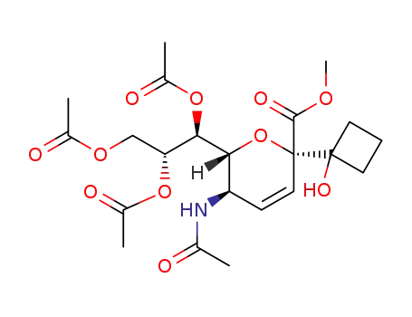 1-C-[methyl(5-acetamido-7,8,9-tri-O-acetyl-2,6-anhydro-3,5-dideoxy-D-glycero-α-D-galactononulosyl)-3-enoate]cyclobutanol