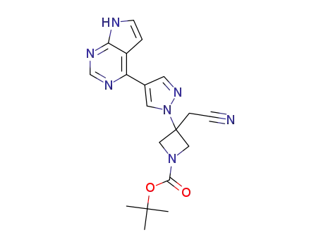 1,1-dimethylethyl 3-(cyanomethyl)-3-[4-(7H-pyrrolo[2,3-d]pyrimidin-4-yl)-1H-pyrazol-1-yl]-1-azetidinecarboxylate