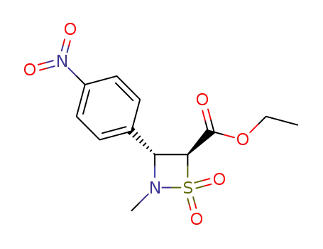 ethyl trans-2-methyl-3-(4-nitrophenyl)-1,2-thiazetidine-4-carboxylate 1,1-dioxide