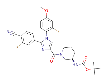 tert-butyl N-[(3R)-1-[2-(4-cyano-3-fluorophenyl)-1-(3-fluoro-4-1methoxyphenyl)imidazole-4-carbonyl]piperidin-3-yl]carbamate