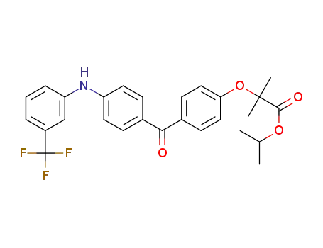 isopropyl 2-methyl-2-(4-(4-((3-(trifluoromethyl)phenyl)amino)benzoyl)phenoxy)propanoate