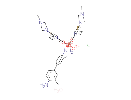 bis[1-cyclopropyl-7-(4-ethyl-piperazin-1-yl)-6-fluoro-4-oxo-1,4-dihydro-quinoline-3-carboxylato]4-(4-amino-3-methylphenyl)-2-methylanilineoxo vanadium chloride monohydrate