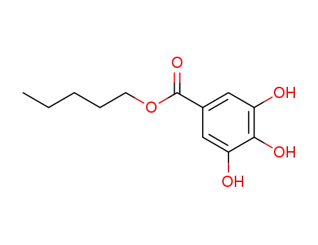Molecular Structure of 4568-93-8 (Benzoic acid, 3,4,5-trihydroxy-, pentyl ester)