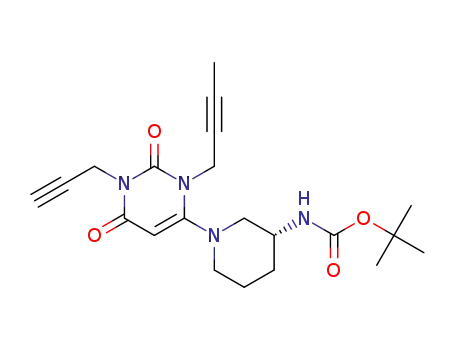 tert-butyl (R)-(1-(3-(but-2-yn-1-yl)-2,6-dioxo-1-(prop-2-yn-1-yl)-1,2,3,6-tetrahydropyrimidin-4-yl)piperidin-3-yl)carbamate