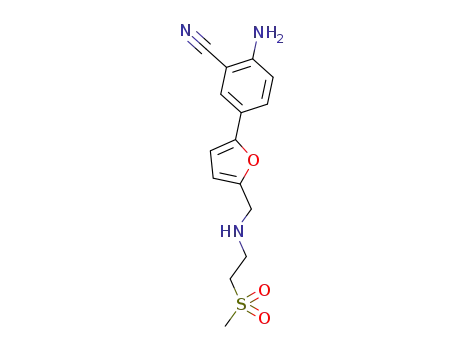 2-amino-5-[5-[[[2-(methanesulfonyl)ethyl]amino]methyl]furan-2-yl]benzonitrile