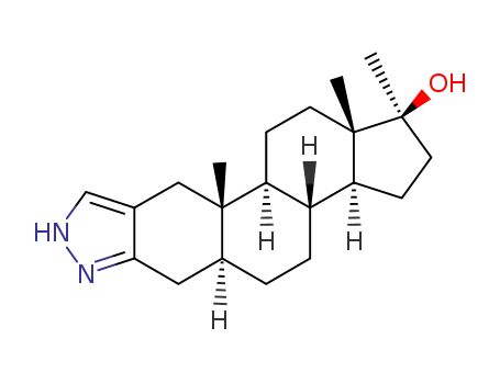 10418-03-8,Stanozolol,2'H-5a-Androst-2-eno[3,2-c]pyrazol-17b-ol, 17-methyl- (8CI);17-Methyl-5a-androstano[3,2-c]pyrazol-17b-ol;17-Methyl-pyrazolo[4',3':2,3]-5a-androstan-17b-ol;17a-Methyl-17b-hydroxy-5a-androstano(3,2-c)pyrazole;17b-Hydroxy-17-methyl-5a-androstano[3,2-c]pyrazole;Anabol;Androstanazol;Androstanazolestanazol;Estazol;Stanazolol;Stromba;Strombaject;Tevabolin;Win 14833;Winstrol;
