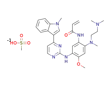 N-[2-[2-dimethylaminoethylmethylamino]-4-methoxy-5-[4-(1-methylindol-3-yl)pyrimidin-2-ylamino]phenyl]prop-2-enamide methanesulfonate