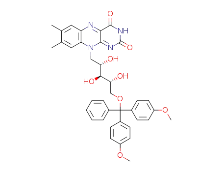 10-(5-(bis(4-methoxyphenyl)(phenyl)-methoxy)-2,3,4-trihydroxypentyl)-7,8-dimethylbenzo[g]-pteridine-2,4(3H,10H)-dione