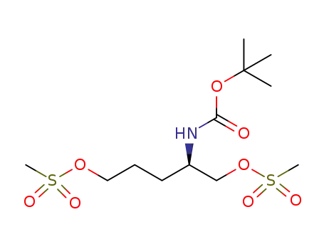 (R)-2-tert-butyloxycarbonylamino-1,5-pentanedimethanesulfonate