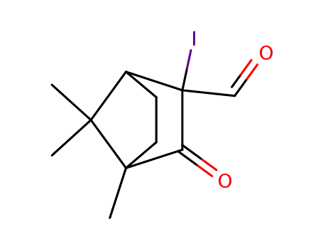 2-iodo-4,7,7-trimethyl-3-oxo-norbornane-2-carbaldehyde