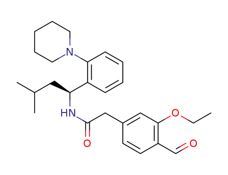 (S)-2-(3-ethoxy-4-formylphenyl)-N-(3-methyl-1-(2-(piperidin-1-yl)phenyl)butyl)acetamide