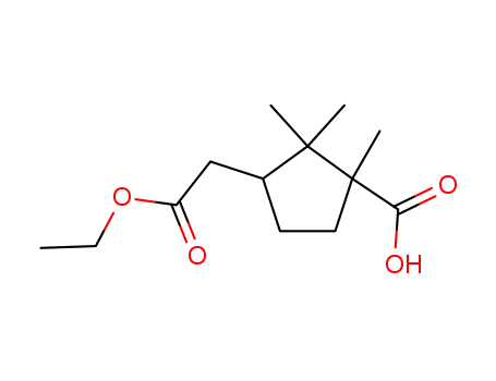 3-ethoxycarbonylmethyl-1,2,2-trimethyl-cyclopentanecarboxylic acid