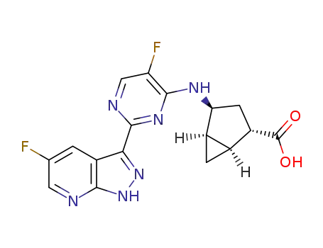 (1R,2S,4S,5S)-2-[[5-fluoro-2-(5-fluoro-1H-pyrazolo[3,4-b]pyridin-3-yl)pyrimidin-4-yl]amino]bicyclo[3.1.0]hexane-4-carboxylic acid
