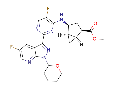(+)-methyl (1R,2S,4R,5S)-2-[[5-fluoro-2-(5-fluoro-1-tetrahydropyran-2-yl-pyrazolo[3,4-b]pyridin-3-yl)pyrimidin-4-yl]amino]bicyclo[3.1.0]hexane-4-carboxylate