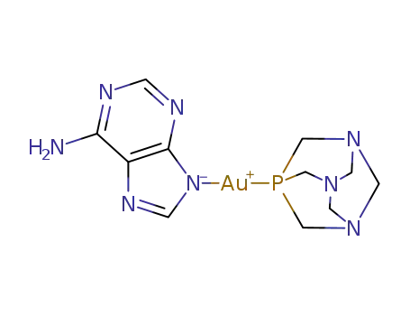 [Au(9N-adeninate)(1,3,5-triaza-7-phosphaadamantane)]