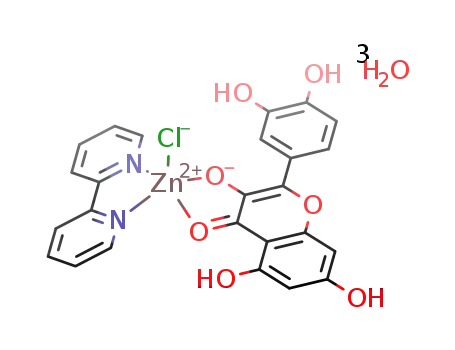 [(2,2'-bipyridine)Zn(Quercetin)Cl].3H2O