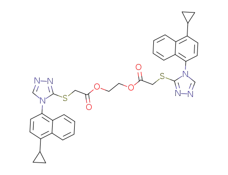 ethane-1,2-diyl bis({[4-(4-cyclopropylnaphthalen-1-yl)-4H-1,2,4-triazol-3-yl]sulfanyl}acetate)