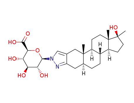 1‑deoxy‑1‑(17β‑hydroxy‑17α‑methyl‑5α‑androstano[3,2‑c]pyrazol‑2′‑yl)‑β‑d‑glucopyranuronic acid