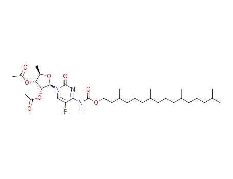2’,3’-di-O-acetyl-5’-deoxy-5-fluoro-N4-(3,7,11,15-tetramethylhexadecyloxycarbonyl)cytidine