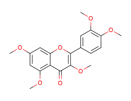 Molecular Structure of 1247-97-8 (QUERCETIN-3,5,7,3',4'-PENTAMETHYL ETHER)