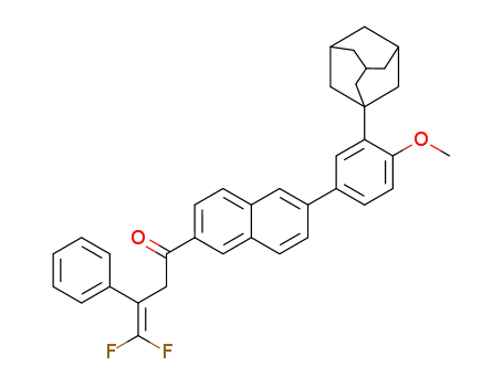 1-(6-(3-((3r,5r,7r)-adamantan-1-yl)-4-methoxyphenyl)naphthalen-2-yl)-4,4-difluoro-3-phenylbut-3-en-1-one