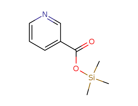Molecular Structure of 25436-37-7 (3-Pyridinecarboxylicacid,trimethylsilylester(9CI))