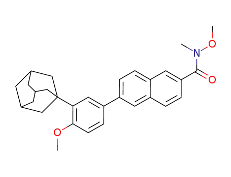 6-(3-((3r,5r,7r)-adamantan-1-yl)-4-methoxyphenyl)-N-methoxy-N-methyl-2-naphthamide
