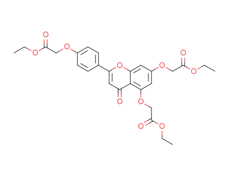 diethyl 2,2'-((2-(4-(2-ethoxy-2-oxoethoxy)phenyl)-4-oxo-4H-chromene-5,7-diyl)bis(oxy))diacetate