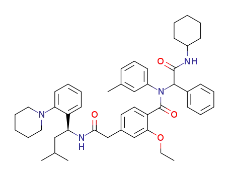 N-(1-(4-cyanophenyl)-2-(cyclohexylamino)-2-oxoethyl)-2-ethoxy-4-(2-((S)-3-methyl-1-(2-(piperidin-1-yl)phenyl)butylamino)-2-oxoethyl)-N-phenylbenzamide