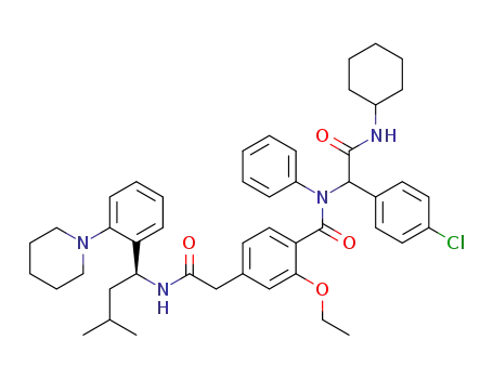 N-(1-(4-chlorophenyl)-2-(cyclohexylamino)-2-oxoethyl)-2-ethoxy-4-(2-((S)-3-methyl-1-(2-(piperidin-1-yl)phenyl)butylamino)-2-oxoethyl)-N-phenylbenzamide