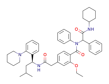 N-(2-(cyclohexylamino)-2-oxo-1-phenylethyl)-2-ethoxy-4-(2-((S)-3-methyl-1-(2-(piperidin-1-yl)phenyl)butylamino)-2-oxoethyl)-N-phenylbenzamide